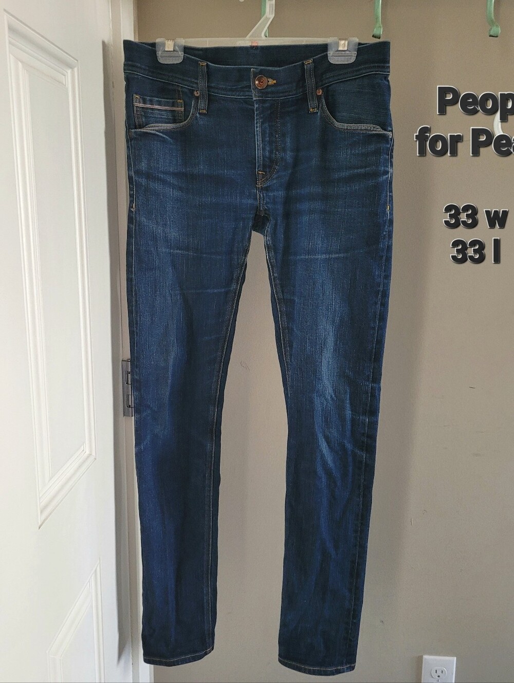 Slim Straight Men's Jeans in Dark Blue